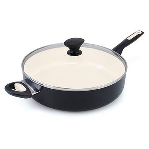 Rio 5qt Ceramic Nonstick Covered Saute Pan, Black Product Image