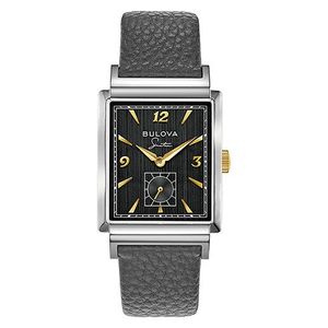 Mens My Way Vintage Gray & Silver Leather Watch Black Dial Product Image