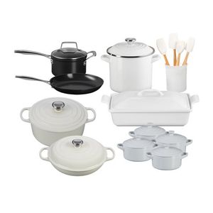 20pc Mixed Material Kitchen Set White Product Image