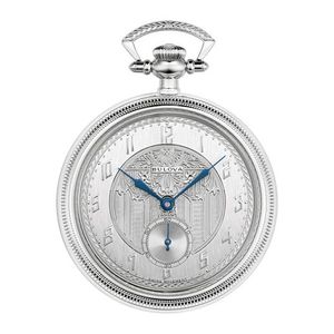 Mens Archive Series Silver-Tone Stainless Steel Pocket Watch Silver Dial Product Image