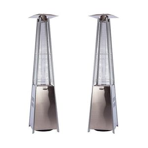 Stainless Steel Pyramid Flame Patio Heater Set of 2 Product Image