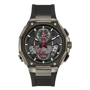 Mens Precisionist Chronograph Black Rubber Watch Black Dial Product Image