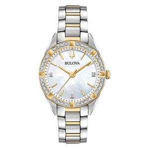 Ladies Sutton Silver & Gold-Tone Diamond SS Watch Mother-of-pearl Product Image