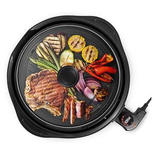 11" Nonstick Electric Indoor Grill w/ Glass Lid Product Image