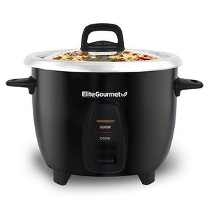 10 Cup Rice Cooker w/ Stainless Steel Cooking Pot Black Product Image