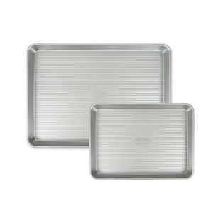 2pc Nonstick Aluminized Steel Half & Quarter Baking Sheet Set Product Image
