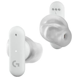 Logitech - FITS True Wireless Gaming Earbuds for PC, Mac, PS5, PS4, Mobile, Nintendo Switch - White Product Image