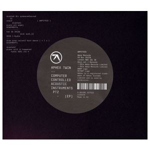 Aphex Twin: Computer Controlled Acoustic Instruments, Pt. 2 [12"] [12 inch Vinyl Single] Product Image