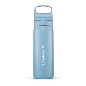 LifeStraw Go 18oz Stainless Steel Water Filter Bottle Icelandic Blue Product Image