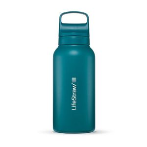 LifeStraw Go 1L Stainless Steel Filtered Water Bottle Laguna Teal Product Image