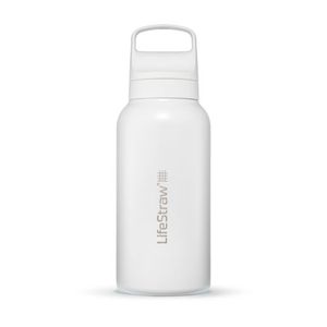 LifeStraw Go 1L Stainless Steel Filtered Water Bottle Polar White Product Image