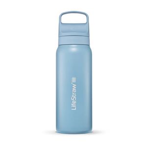 LifeStraw Go 24oz Stainless Steel Filtered Water Bottle Icelandic Blue Product Image