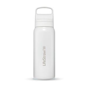 LifeStraw Go 24oz Stainless Steel Filtered Water Bottle Polar White Product Image