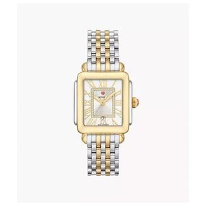 Ladies' Deco Madison Mid 2-Tone 40 Diamond Watch, White Silver Dial Product Image