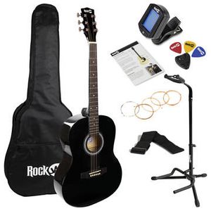RockJam Full-Sized Acoustic Guitar Kit (Black) Product Image