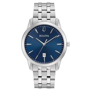 Men's Sutton Classic Silver-Tone Stainless Steel Watch, Blue Dial Product Image