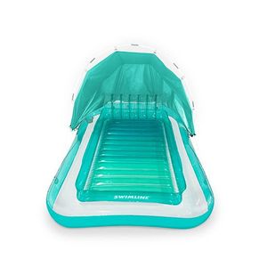 Inflatable Suntan Tub Float w/ Adjustable Shade Mint Product Image