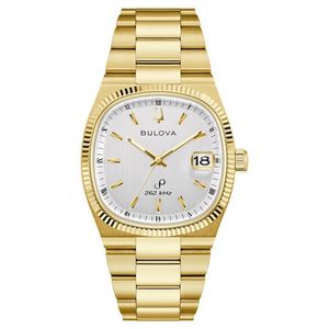 Men's Super Seville Gold-Tone Stainless Steel Watch, Silver Dial Product Image