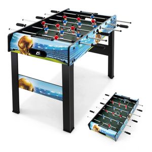 Costway - 37 Inches Foosball Table with Removable Legs, 2 Balls and 2 Manual Scorers - Black + Blue Product Image