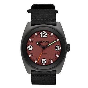 Men's Clutch 42 Black Nylon Strap Watch, Hot Sauce Dial Product Image