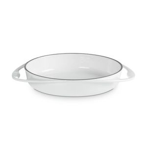 2qt Traditional Cast Iron Round Tarte Tatin Dish White Product Image