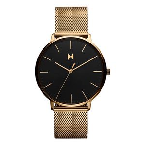 Mens Legacy Slim Lion Gold-Tone Stainless Steel Mesh Watch Black Dial Product Image