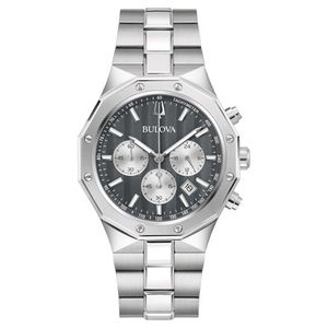 Mens Prestige Chronograph Silver-Tone Stainless Steel Watch Gray Dial Product Image