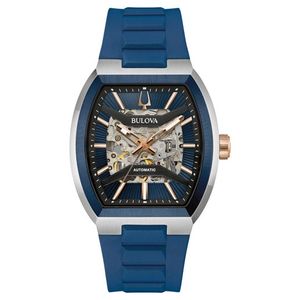 Mens Maquina Automatic Blue HNBR Rubber Strap Watch Blue Dial Product Image