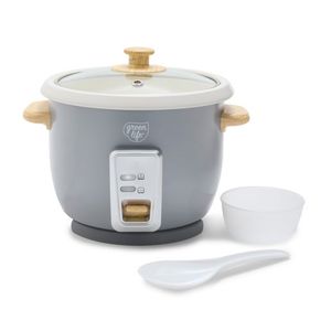 6 Cup Rice Cooker w/ Wood Handles Gray Product Image