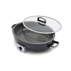 Elite 5.5qt Oval Electric Skillet Graphite Product Image
