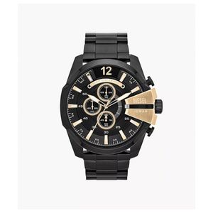 Mens Mega Chief Chronograph Black-Tone Stainless Steel Watch Black Dial Product Image