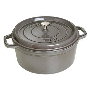 7qt Cast Iron Round Dutch Oven Graphite Gray Product Image