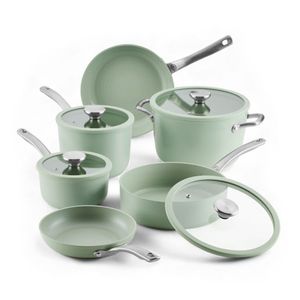 10pc Halo LaserDefense Cookware Set Sage Green Product Image