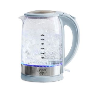 Qwik & EZ Electric Glass Kettle, Blue Haze Product Image