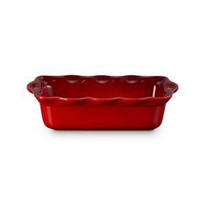 9" Heritage Stoneware Fluted Loaf Pan Cerise Product Image