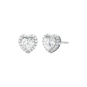 Sterling Silver Heart Stud Earrings Silver Product Image