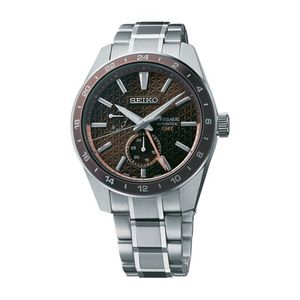 Men's Presage Sharp Edged Automatic GMT SS Watch, Brown Dial Product Image