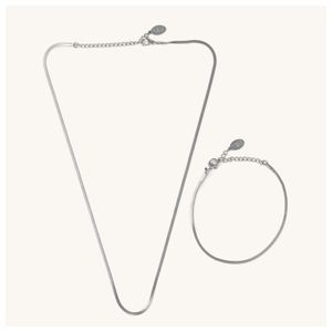 Silver Micro Herringbone Set Product Image