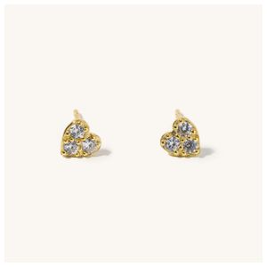 Crystal Mini Heart Studs Product Image