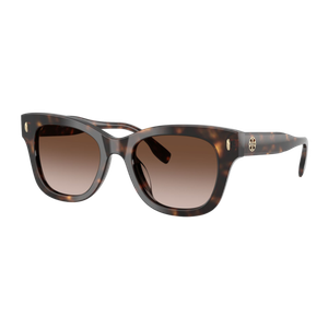 Tory Burch Women's Miller Wayfarer Sunglasses Dark Tortoise/Brown Gradient Brown Gradient Dark Tortoise/Brown Gradient Product Image