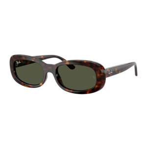 Ray-Ban Women's RB2221 Sunglasses Polished Havana/Green Green Polished Havana Product Image