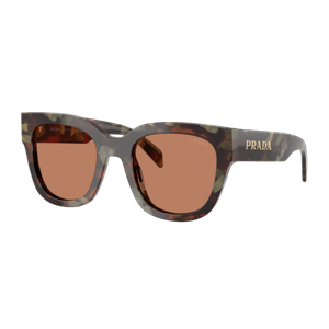 Prada Women's PR C04S Sunglasses Woods Tortoise/Brown Brown Woods Tortoise Product Image