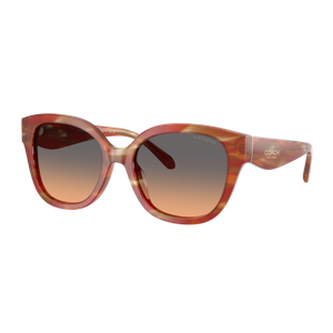 Coach Women's Square Sunglasses Striated Chestnut/Smokey Peach Gradient Smokey Peach Gradient Striated Chestnut Product Image