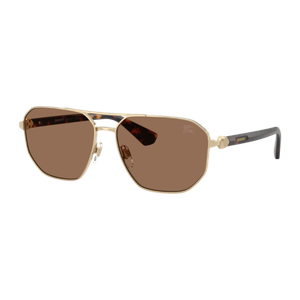 Burberry BE3166 Sunglasses Light Gold/Dark Brown Light Gold Dark Brown Product Image