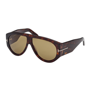 Tom Ford Bronson Sunglasses Dark Havana/Green Dark Havana/Green Green Product Image