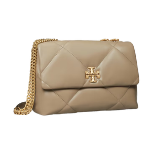 Tory Burch Kira Diamond Quilt Shoulder Bag Taupe Oak Product Image