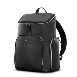 Mobile Solution 2 Leather Deluxe Backpack Black Product Image