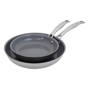 CLAD H3 2pc Stainless Steel Ceramic Nonstick Frypans Product Image