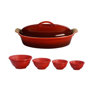 6pc Casserole & Prep Set Cerise Product Image