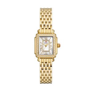 Ladies Deco Madison Mini Diamond 18K Gold-Plated SS Watch Mother-of-Pearl Dial Product Image